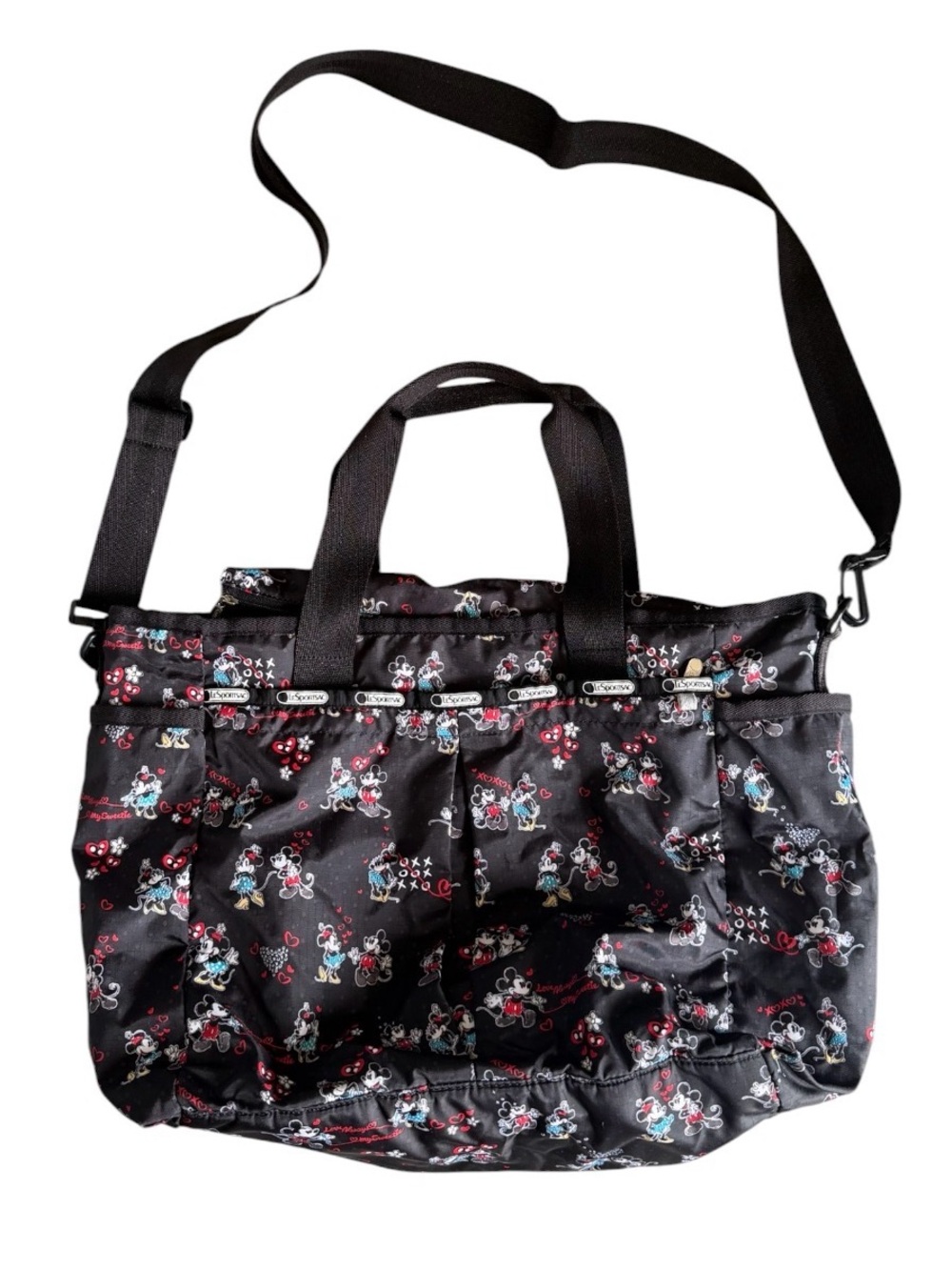 LeSportsac DIsney Mickey Loves Minnie Baby Black Diaper Baby Bag